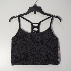New Womens MTA Sport Size Medium Black/Grey Active Bra Fast Dri Removable Cups